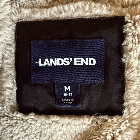 Lands' End Faux Fur Trimmed Coat - Picture 2 of 4